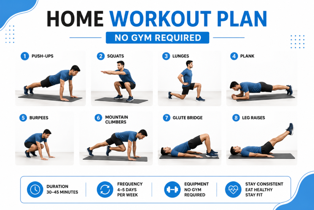 Home Workout Plan (No Gym Required)