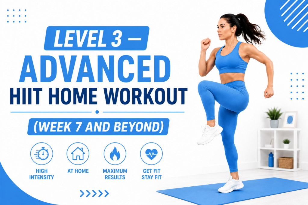 Level 3 — Advanced HIIT Home Workout (Week 7 and Beyond)