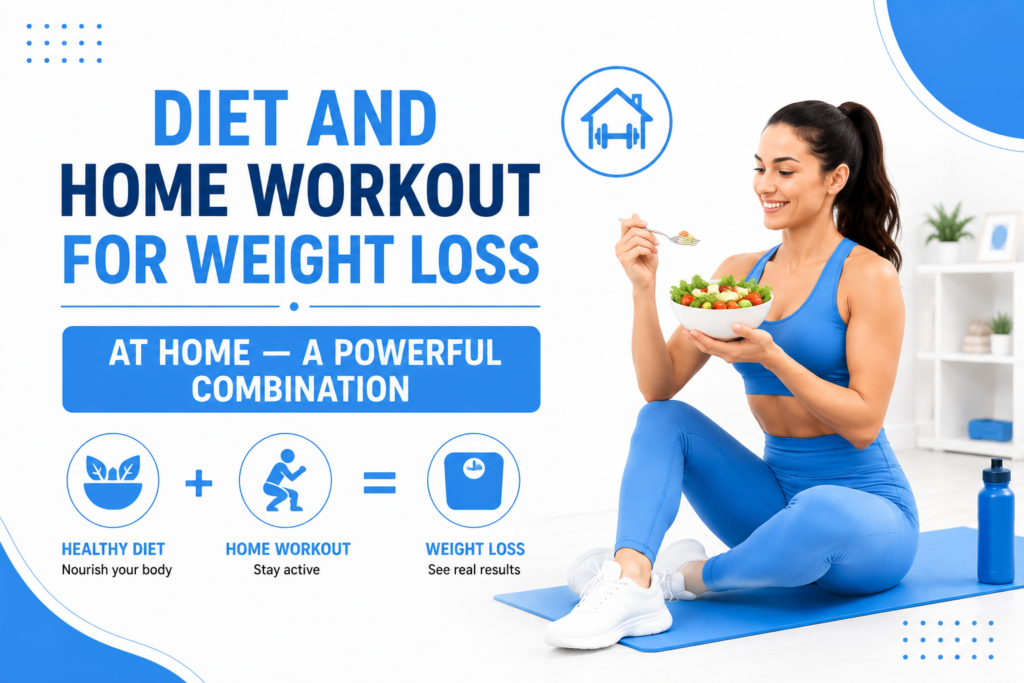 Diet and Home Workout for Weight Loss at Home — A Powerful Combination