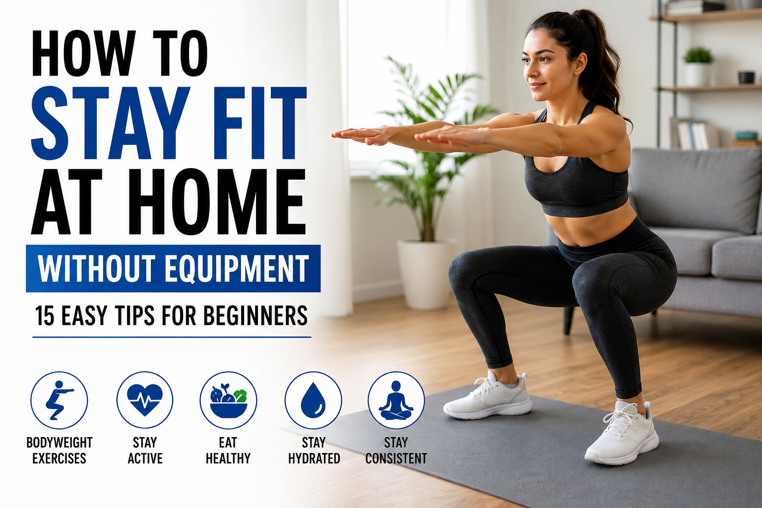 How to Stay Fit at Home Without Equipment: 15 Easy Tips for Beginners