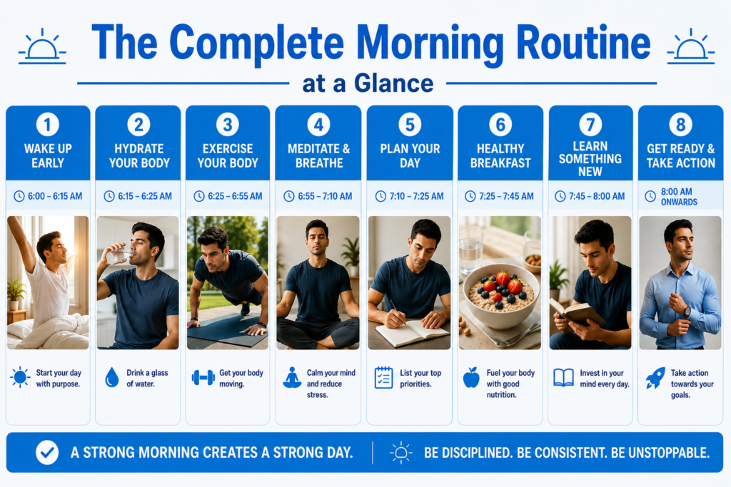 The Complete Morning Routine at a Glance