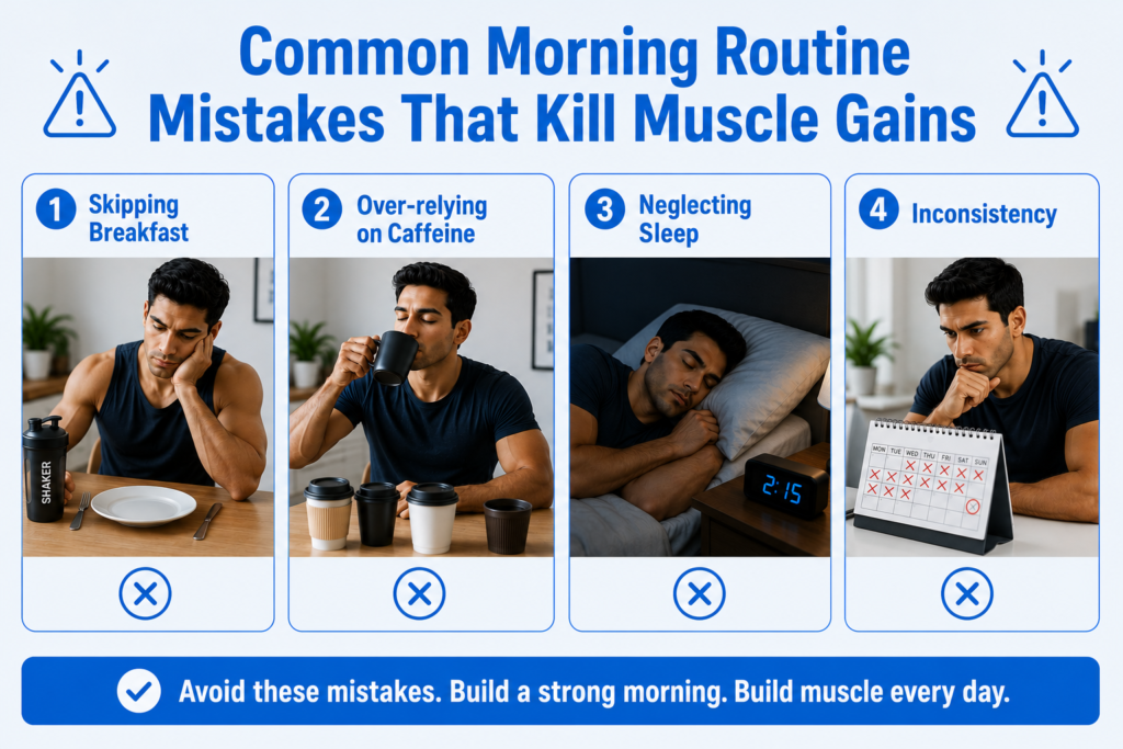 Common Morning Routine Mistakes That Kill Muscle Gains
