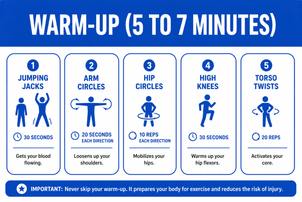 Warm-Up (5 to 7 Minutes)