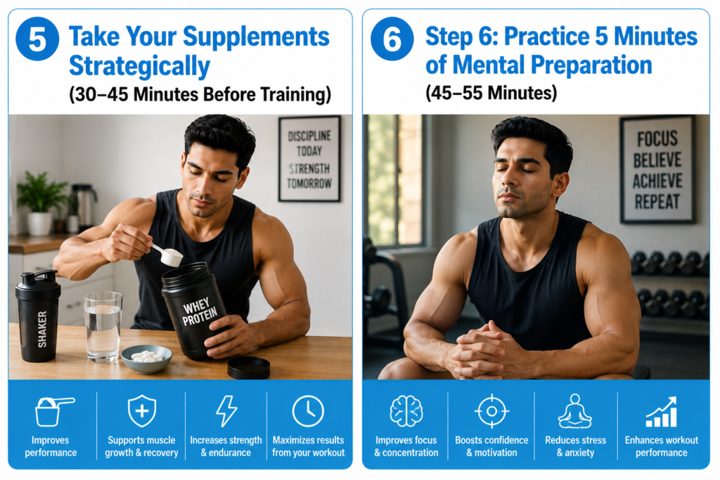  Take Your Supplements Strategically (30–45 Minutes Before Training)