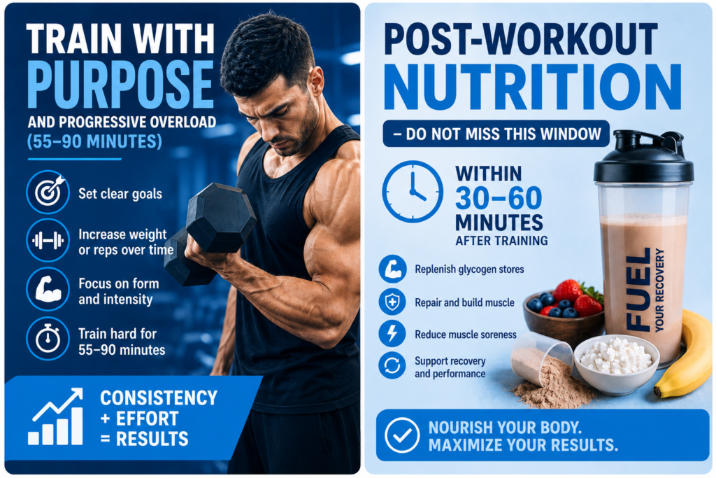 Train with Purpose and Progressive Overload (55–90 Minutes)