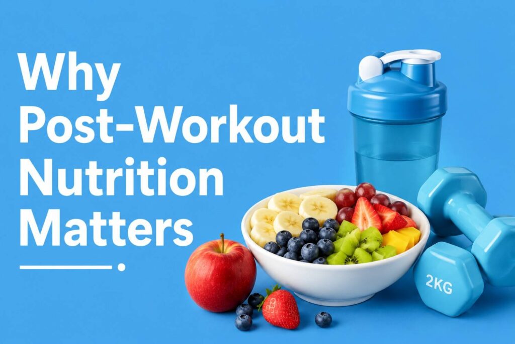 Healthy post-workout nutrition with fruits.