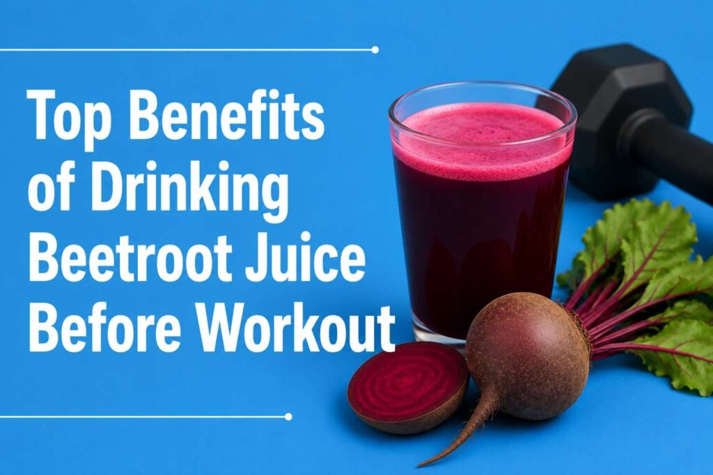 Fresh beetroot juice with whole and sliced beetroots